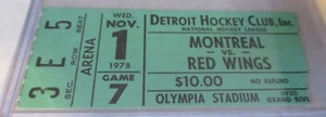MONTREAL CANADIENS Vs DETROIT RED WINGS November 1, 1978 Olympia #1 Lafleur Goal - Picture 1 of 2
