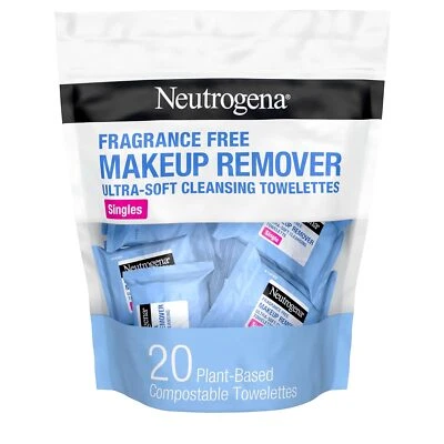 Neutrogena Make-Up Remover Towelette Singles  Fragrance Free 20ct, ( 2pk) - Image 1 of 3