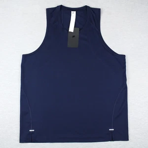 Fabletics The O2 Tank Shirt Mens Size XL Blue Polyester Stretch Sleeveless NEW - Picture 1 of 7