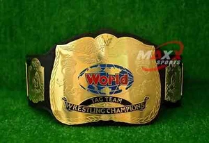 World Tag Team Wrestling Championship Replica Tittle Gürtel 2 mm Erwachsenengröße NEU - Bild 1 von 2
