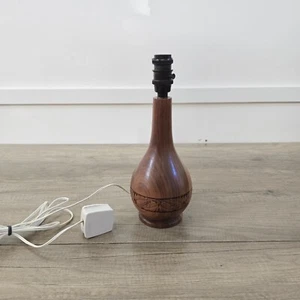 Wood Work Hand Carved Table Lamp Mid Century Working Order  - Picture 1 of 7