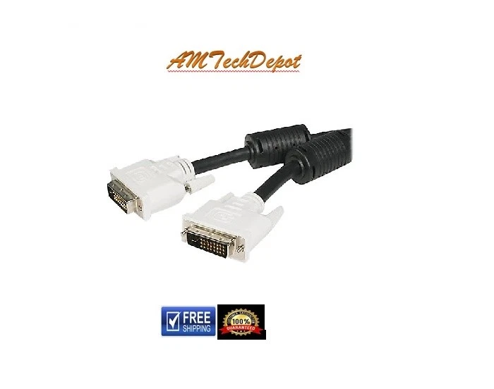 DVI-D Computer Monitor Cable Approx 5FT Male to Male - Image 1 of 1