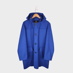GLOVERALL Men's Royal Blue Wool Blend Duffle Coat - M - Mint Condition - Picture 1 of 6