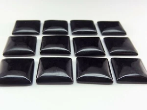 Schwarz Onyx 20x20 mm quadratischer Cabochon geschnittene Form lose Steine Edelsteine - Bild 1 von 3