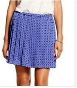 Minifalda plisada estampada azul Banana Republic para mujer talla XXS/Pequeña nueva con etiquetas - Imagen 1 de 6