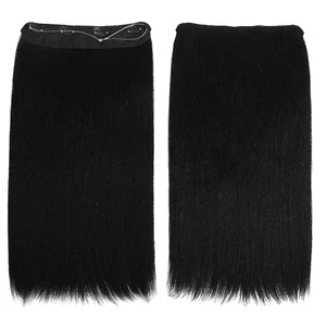Invisible Wire Real 100% Human Hair Extensions Transparent Wire Adjustable Si... - Picture 1 of 1