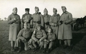 France Thionville Military Service Group Merburg Real Photo Postcard 1933 - Picture 1 of 3