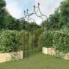 2x Garden Arches Black 120x38x260 cm Steel Rose Arch Pergola Trellis vidaXL 