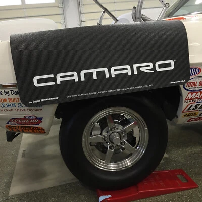 Chevrolet Camaro Block Logo Fender Gripper Black Cushion Protective Cover FG2036 - Image 1 of 4