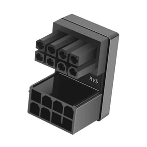 2 x GPU 180 stopni adapter kątowy wtyczka karta graficzna 8-pinowa wtyczka kątowa RVS - Zdjęcie 1 z 3