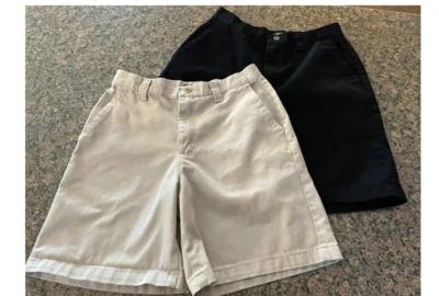 Mujer 2 Piezas Riders Casuals Pantalones Cortos Talla 28" Algodón Negro Beige Foto 1 de 4