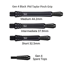 Phil Taylor Generation 4 5 6 7 - schwarze Titan Pfeilstängel/Wellen von Target  - Bild 1 von 1