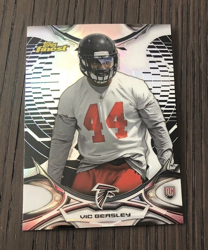 2015 Topps Finest VIC BEASLEY #117 RC Falcons Rookie Card Black Refractor - Image 1 of 1