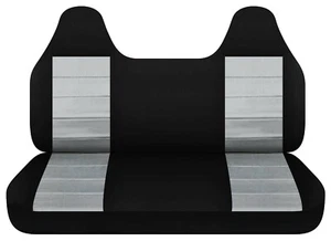Truck seat covers fits Ford F150 1999-2004 Front Bench W/Molded HR Black silver - Bild 1 von 7
