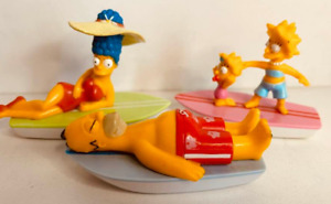 2005 Simpsons Surfboard Figures_Hungry Jack’s_Surfing Board Beach_ 3 Charaters