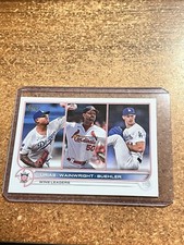 2022 Topps Baseball # 105 NL Wins Leaders Julio Urias/Adam Wainwright/W Buehler