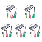 80 PCS Inflatable Piano Acordions for Kids Microphone Toy Musical