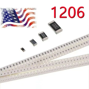 10 pcs 1206 SMD Resistors Kit 1% 0 ohm-10m ohm Choose From 170 Values SMT  - Picture 1 of 5