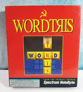 Wordtris IBM DOS PC Game Spectrum Holobyte Big Box 1991 3 1/2 Floppy Version - Picture 1 of 5