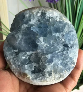 981g!!! BLAUE HIMMELGEODE EDELSTEINKRISTALLE GRAMM, AUS MADAGASKAR #50 - Bild 1 von 9