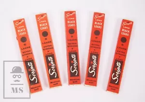 6 Vintage Scripto Box with Long Black Leads - Extra Strong 4" Long / Medium Soft - Foto 1 di 4