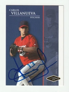 Carlos Villanueva Signed 2006 Just Minors Justifiable Card Auto Brewers COA - Picture 1 of 1