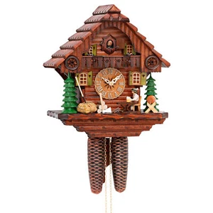 Kuckucksuhr „Der Biertrinker“  19 x 29 x 30cm Schwarzwalduhr Wanduhr aus Holz - Bild 1 von 6