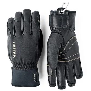 Guantes de esquí Heli Army de cuero GTX cortos Gore-Tex 5 dedos negros - Imagen 1 de 5