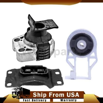 3 件发动机/扭矩支柱/变速支架适用于 2007 2008 2009 2010 2010 年福特福克斯 2.5L — 第 1/4 张图片