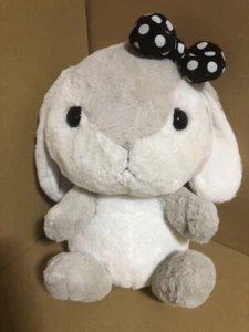 Pote Usa Loppy Pyon tan Plush doll Stuffed toy 42cm Rabbit fluffy dot ribbon - Bild 1 von 11