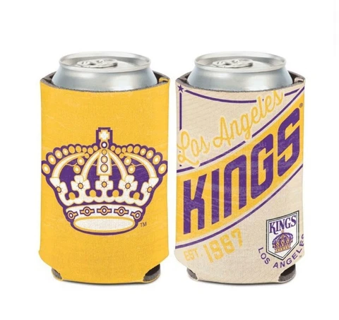 Los Angeles Kings Vintage Design NHL Can Cooler 12oz Collapsible Koozie Cover