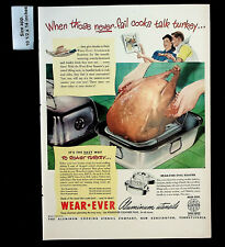 1947 Wear Ever Aluminum Utensils Cooking Co. Roast Turkey Vintage Print Ad 29322