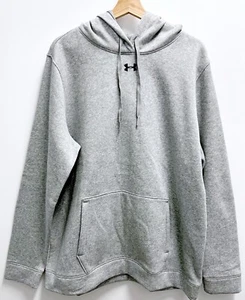 New Under Armour Womens Hustle Fleece Hoodie 2XL Gray Pullover Loose Fit 1300261 - Picture 1 of 14