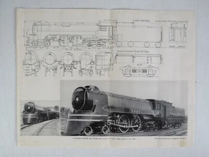 Canadian Pacific RY Class F-2a 4-4-4 1947 Pull Out Poster 10x13 B1C003 - Bild 1 von 1