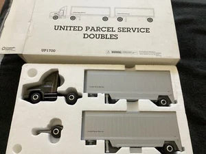 Vintage United Parcel Service Doubles Toy Truck UP1700 Diecast Trailer 1:42 - Picture 1 of 3
