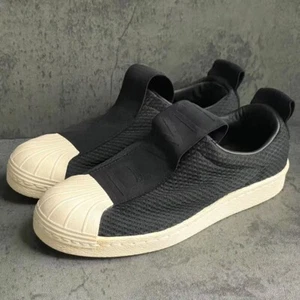 NWOT Womens 5.5 Adidas Superstar BW35 BY9137 Black Low Top Shell Toe Slip On NOS - Picture 1 of 8