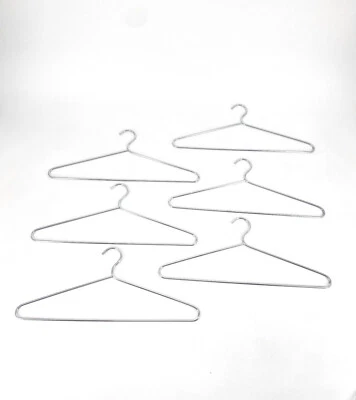 * 6X KLEIDERBÜGEL EDELSTAHL CHROM METALL DESIGN VINTAGE - Bild 1 von 4