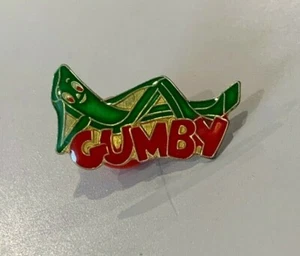 GUMBY Vintage Gold Clutchback Lapel Pin Claymation Art Clokey The Gumby Show 1" - Picture 1 of 2