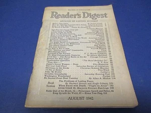 Reader's Digest, August 1942, Radio's Plug-Uglies,Germans Took Fort Eben Emael - Bild 1 von 1