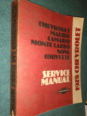 Chevrolet 1978/Camaro/Corvette/Nova/Malibu/Monte Carlo+ manual de taller Foto 1 de 4