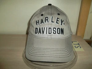 "HARLEY DAVIDSON" BASEBALL CAP/HAT-HD FLEX/BEIGE/BLOCK LETTERS/INDY WEST INDIANA - Picture 1 of 5