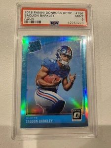 Donruss Optic 2018 - clasificación Rookie Saquon Barkley #156 Aqua Prizm/299 (RC) - Imagen 1 de 2