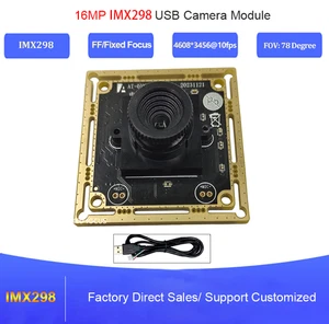 16MP IMX298 USB2.0 Moduł kamery FF Stała ogniskowa UVC Free Drive 10fps OTG Kamera internetowa - Zdjęcie 1 z 6