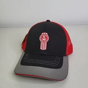 Kenworth Trucks Tri Color Black & Red Mesh Snapback Trucker Hat/Cap New W Tag - Picture 1 of 8