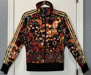 Adidas X Farm Rio Maracatu Track Jacket 2014 Floral Gold Logo Small Retro RARE - Picture 1 of 16