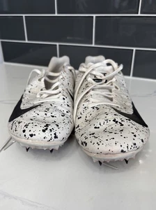Nike Zoom Rival 5 Speckled Black and White Track Spikes Size 10.5 - Picture 1 of 8