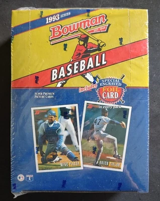 Bowman 1993 béisbol sellado de fábrica Hobby Box (Derek Jeter RC y láminas exclusivas) Foto 1 de 4