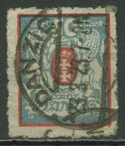 Danzig 1922 Freimarke: Großes Staatswappen 127 Y gestempelt geprüft - Bild 1 von 1