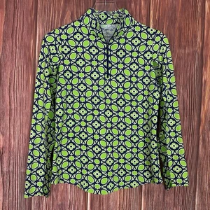 Ibkul 1/4 Zip Pullover Sz S Golf UPF50 Outdoor Performance Green Blue Pickleball - Picture 1 of 5