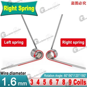 Torsionsfeder (10er Pack), 1,6 mm Drahtdurchmesser, 8 mm - 18 mm Außendurchmesser, rechte Feder - Bild 1 von 26